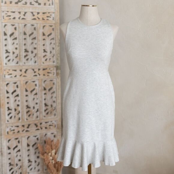 Women's Banana Republic Criss Cross Back Gray Jersey Dress size 00 Petite - Picture 2 of 11